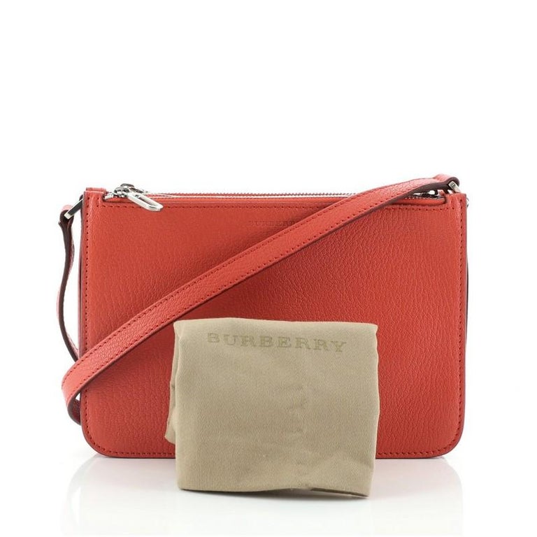 Burberry Triple Zip Crossbody Bag Leather Small at 1stDibs