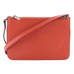 Burberry Triple Zip Crossbody Bag Leather Small