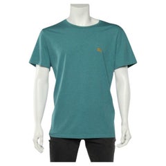 Burberry Turquoise Green Cotton Knit Roundneck T-Shirt XXL