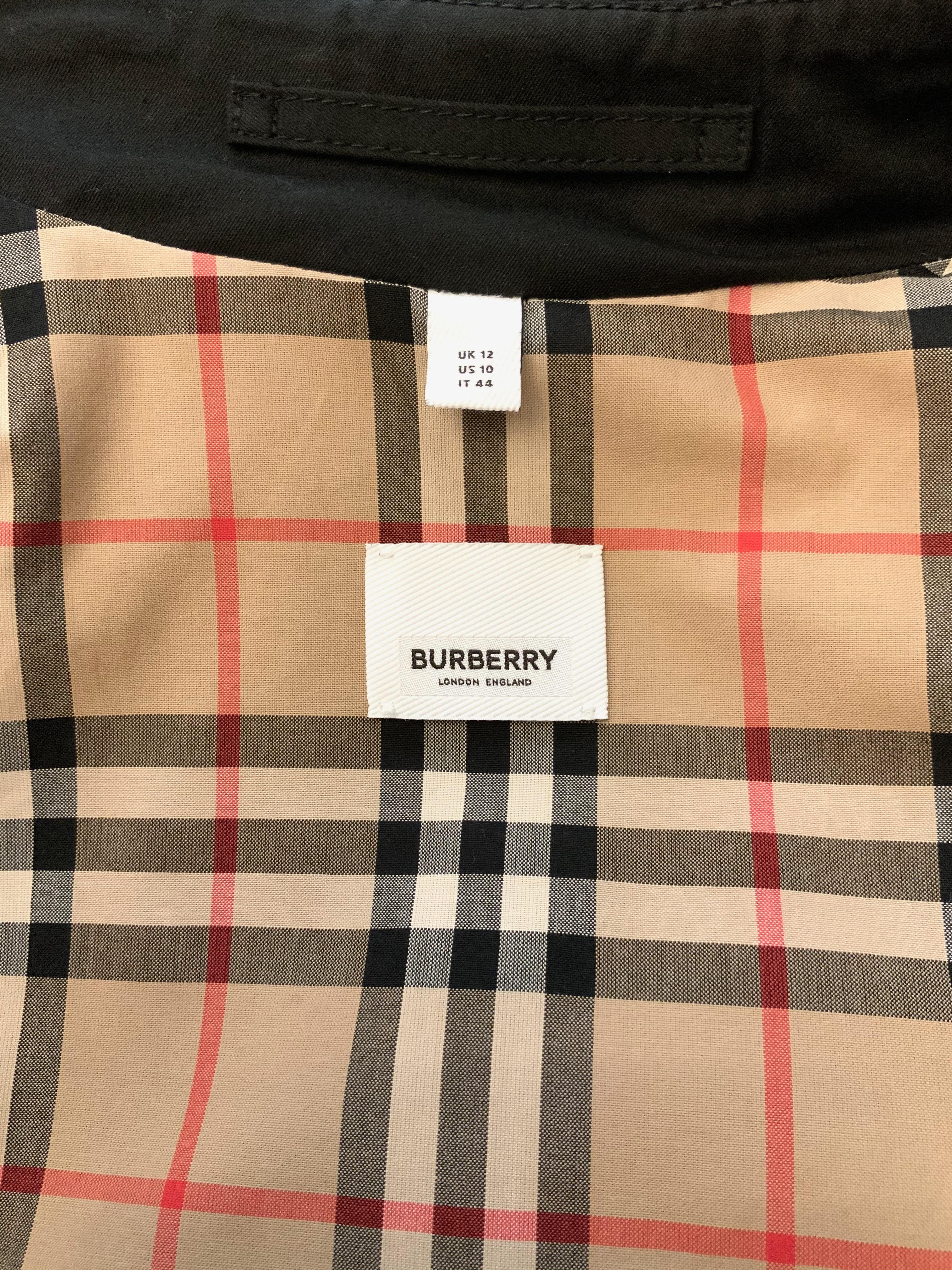 Burberry Two-Tone Black and Beige Trench Coat 5