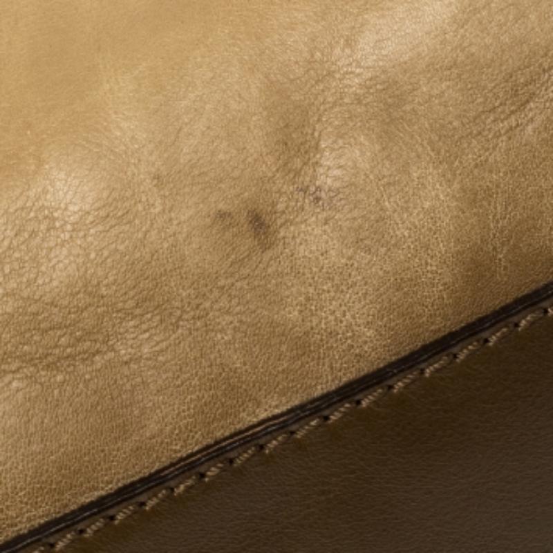 Burberry Two Tone Brown Leather Satchel For Sale 4