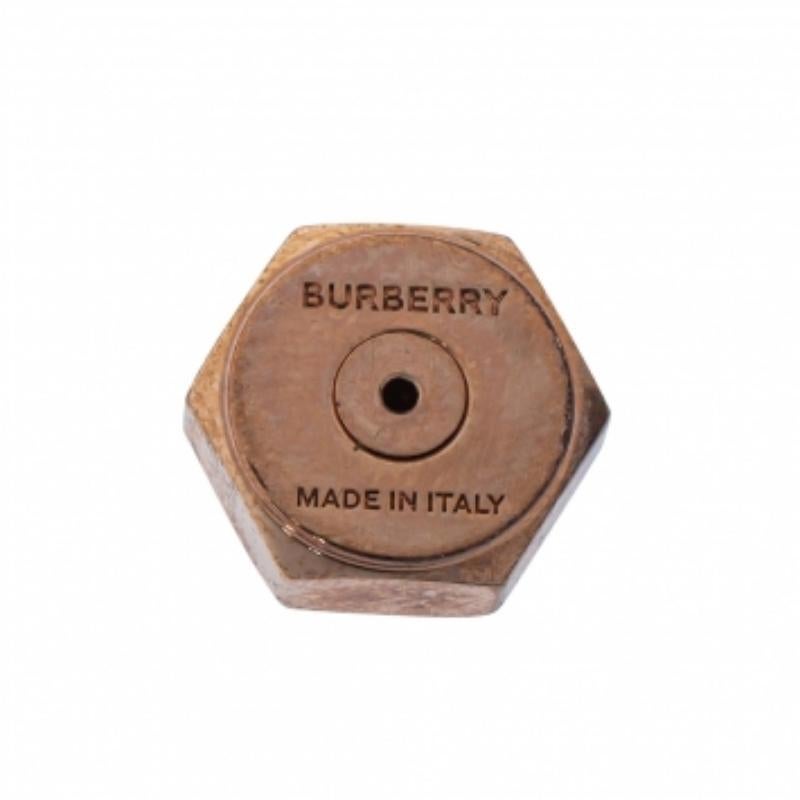 Burberry Two Tone Crystal Nut & Bolt Drop Earrings For Sale 2