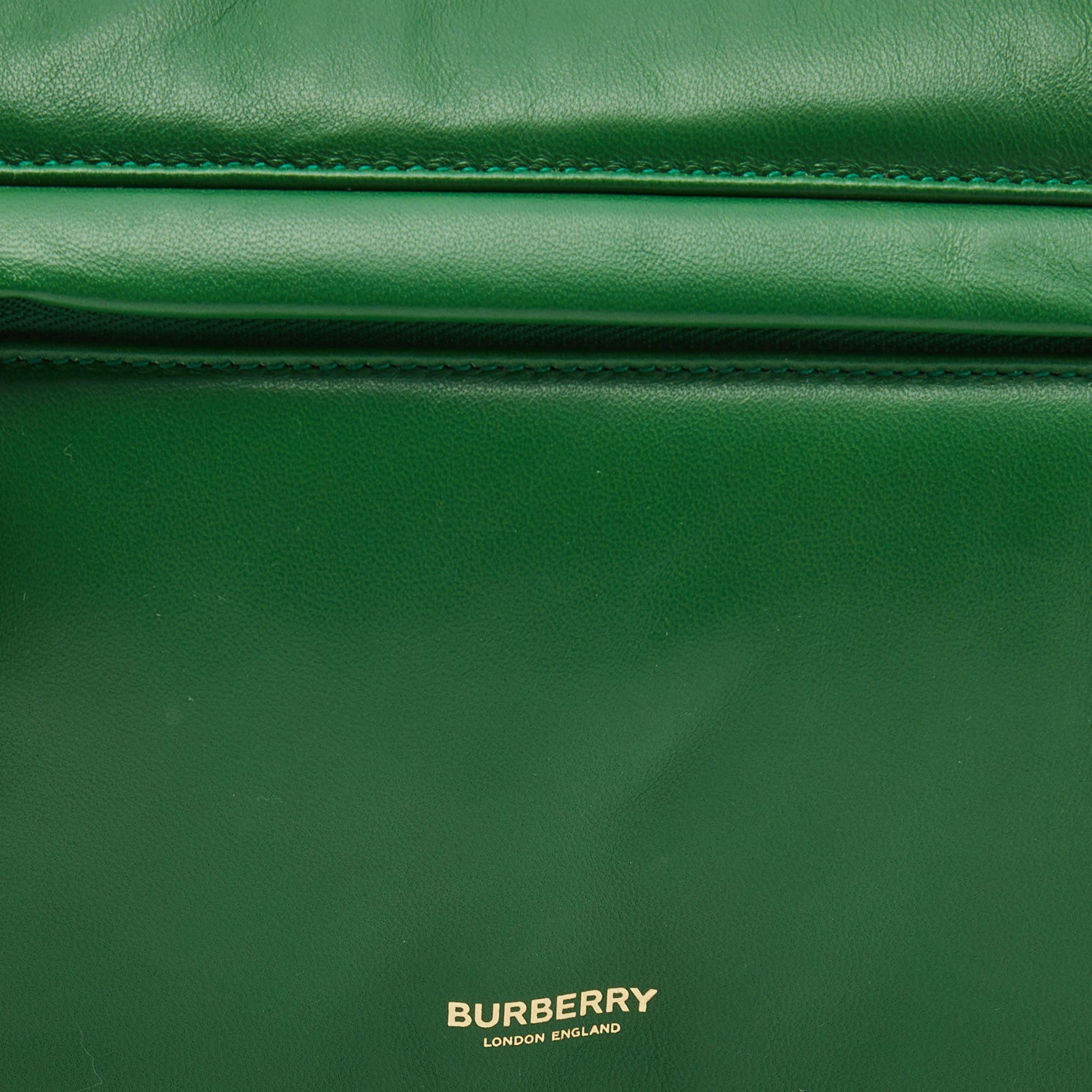 Burberry Two Tone Green Leather Small Olympia Shoulder Bag 6