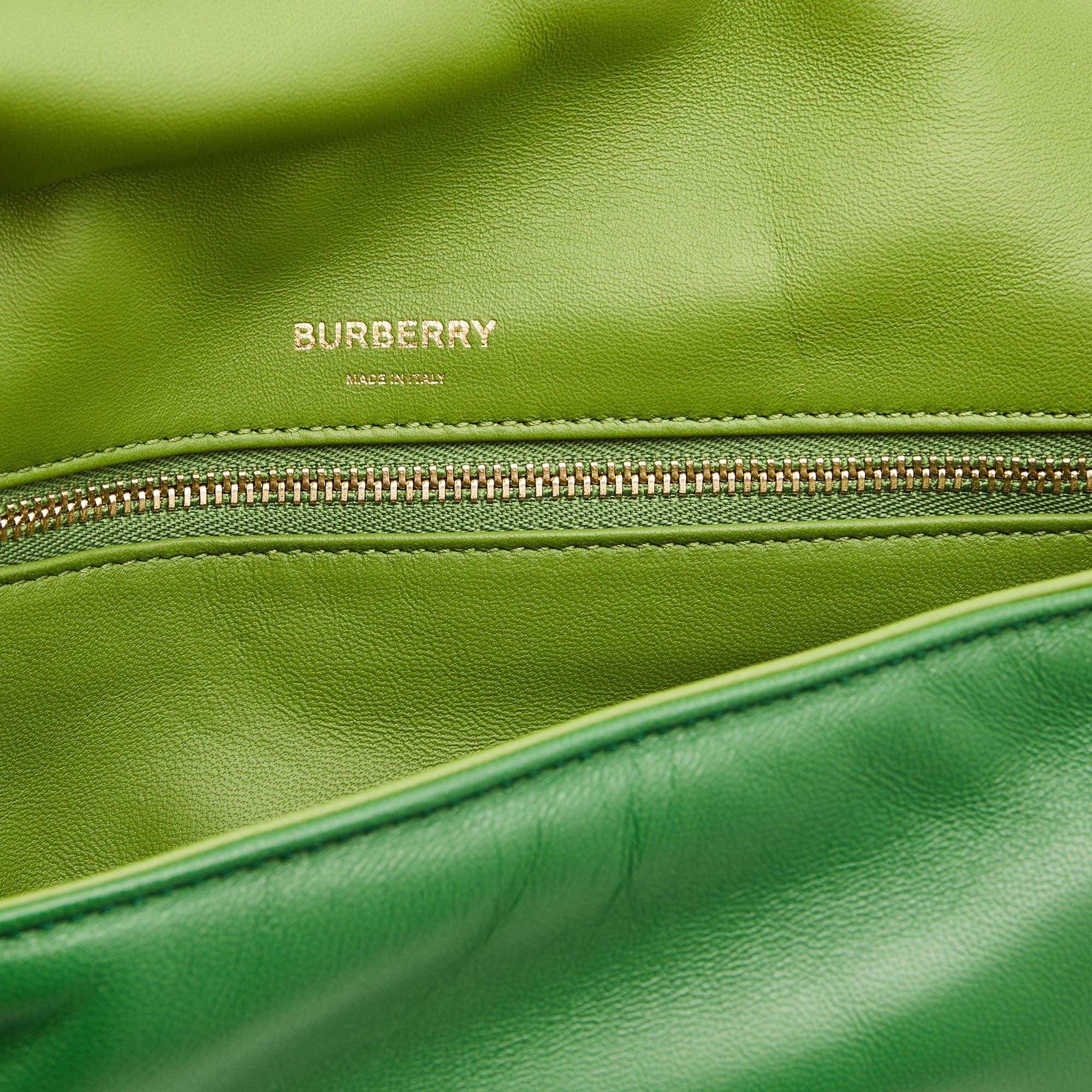 Burberry Two Tone Green Leather Small Olympia Shoulder Bag 3