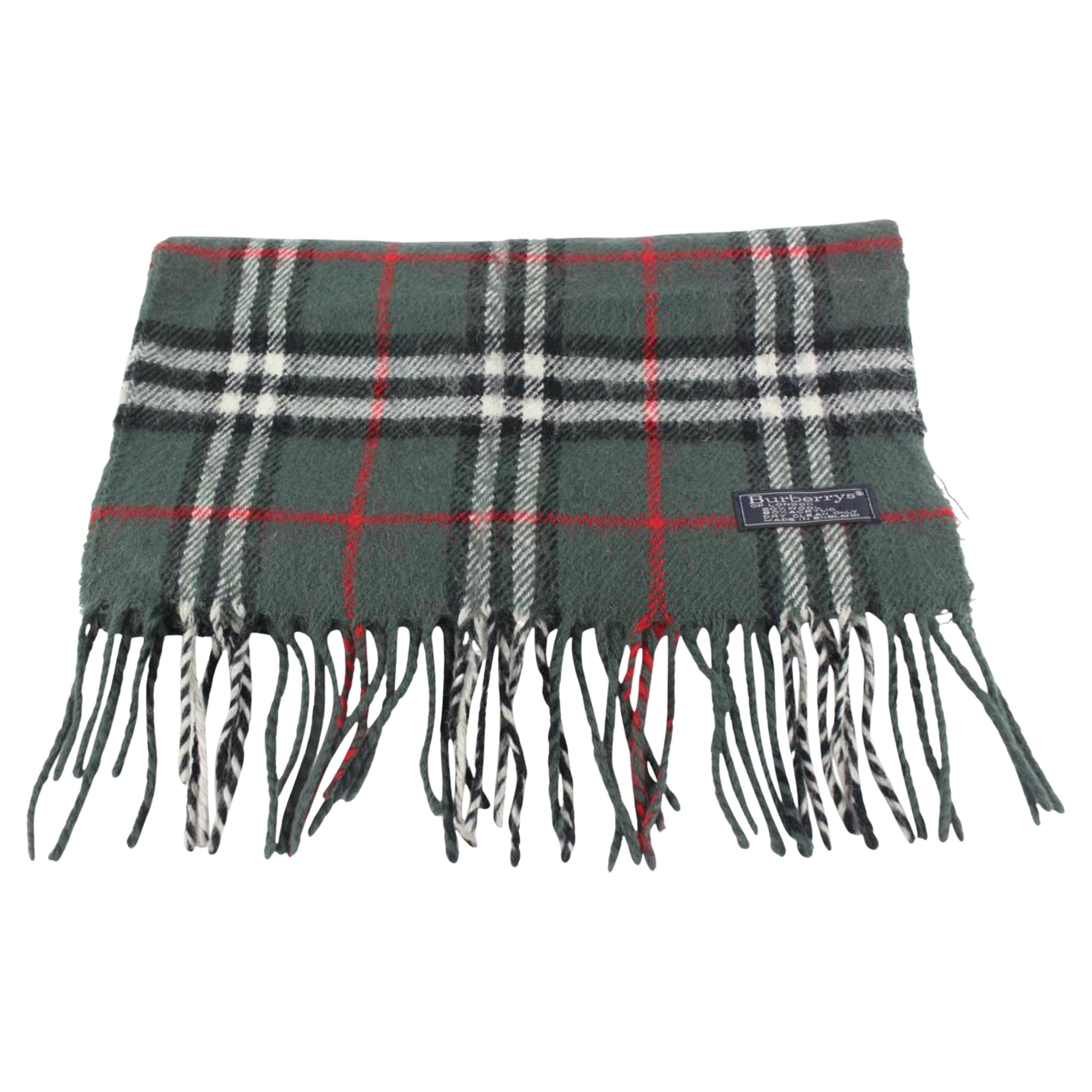 Kostumer span Stå op i stedet Burberry Ultra Rare Olive Green Charcoal Nova Check Classic Wool Scarf  1223b1 For Sale at 1stDibs | burberry grey scarf, burberry plaid scarf, burberry  scarf charcoal