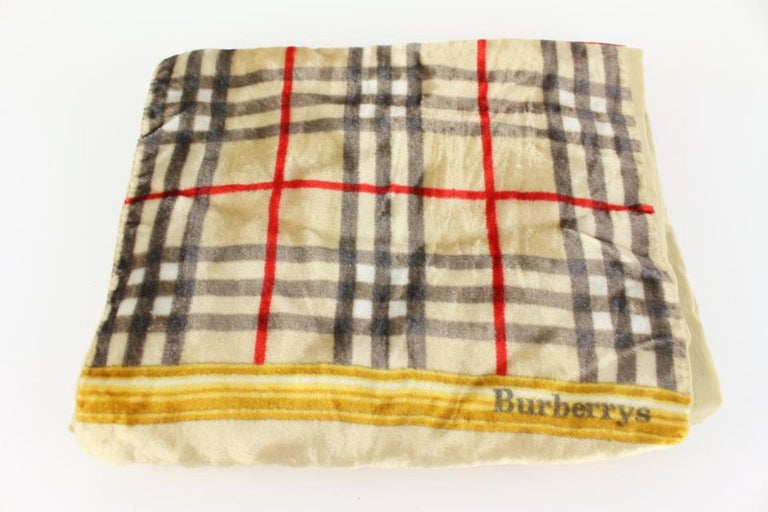 Burberry Ultra Rare Reverse Silk Nova Check Classic Scarf 113b30 For Sale  at 1stDibs