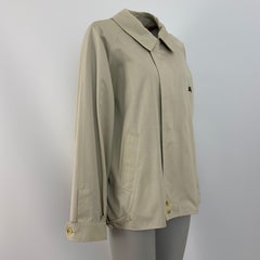 BURBERRY Veste en coton beige circa 1990, Made in England, taille M.