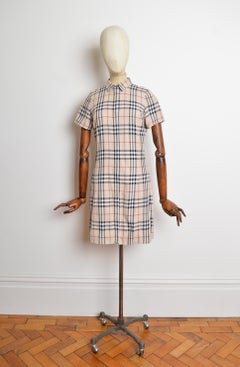 Burberry Vintage 2000's Nova Check Tartan Short Sleeved Mini shirt Dress