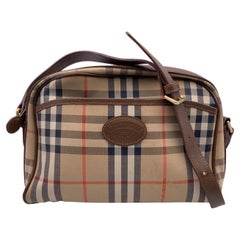 Vintage Burberry classic beige nova check speedy bag style handbag with  leather For Sale at 1stDibs