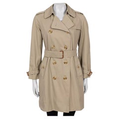 Burberry Vintage Beige Double-Breasted Trench Coat Sz.S