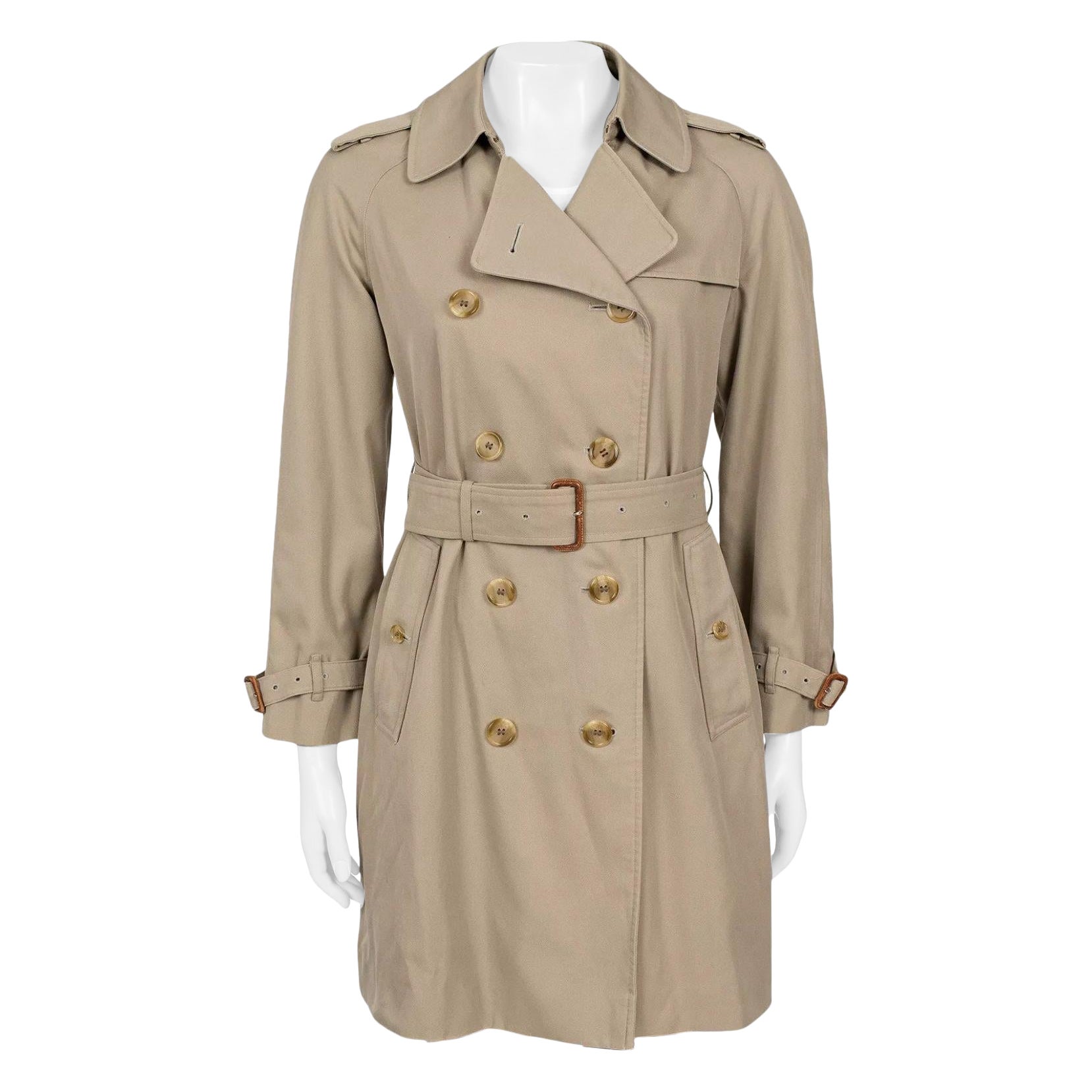 Burberry Vintage Beige Cappotto Trench Doppio Petto Sz.S