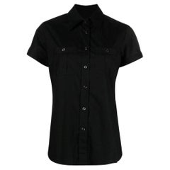 Burberry Vintage black cotton 2000s shirt with short sleeves