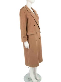 Burberry Vintage Camel Wool Oversize Tailored Coat Size XL
