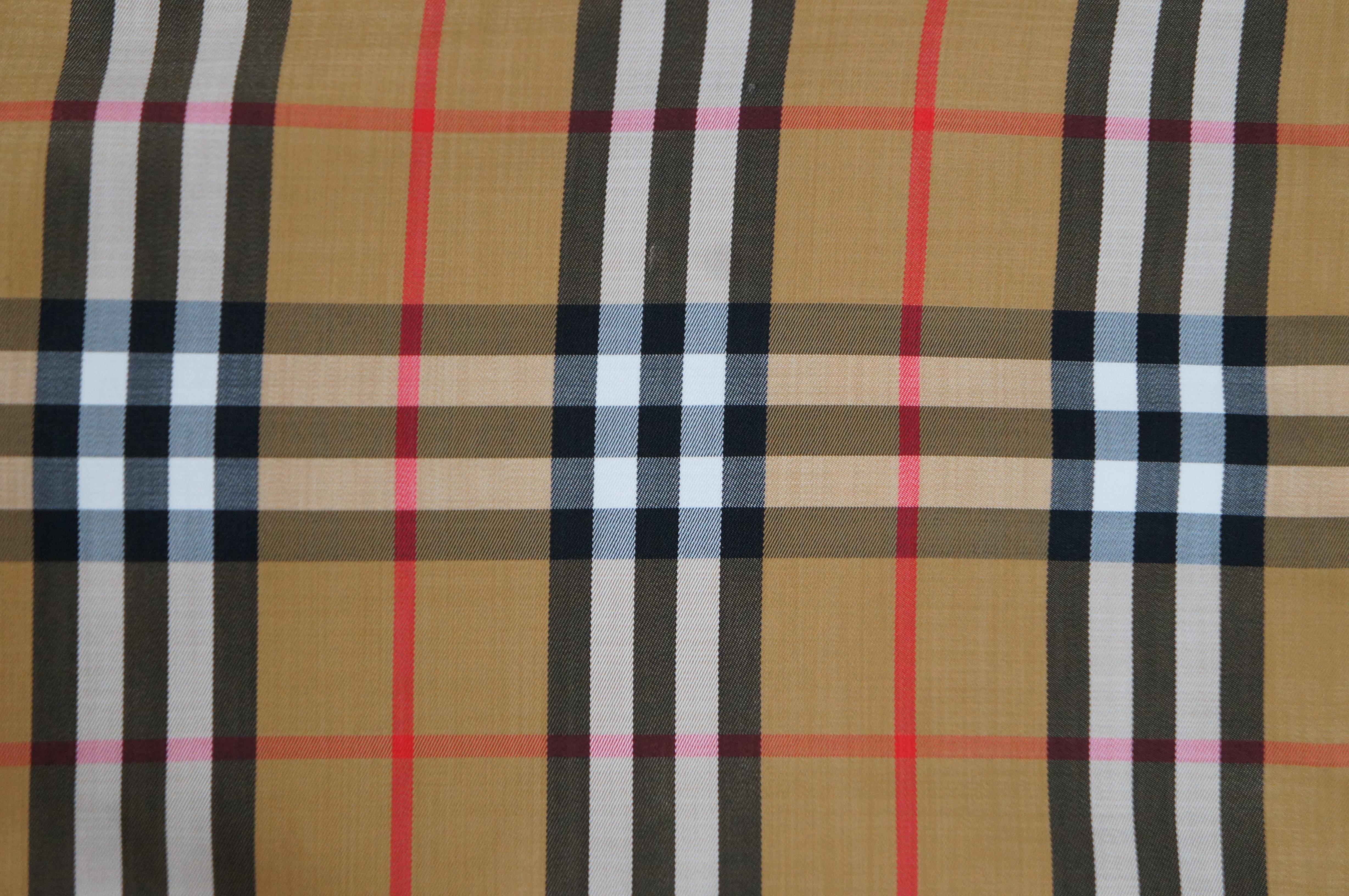 Burberry Vintage Karierte leichte Herren-Bomberjacke mit vollem Reißverschluss (Stoff)