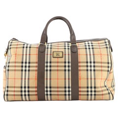 Burberry Vintage Duffle Bag Horseferry Check Canvas Large