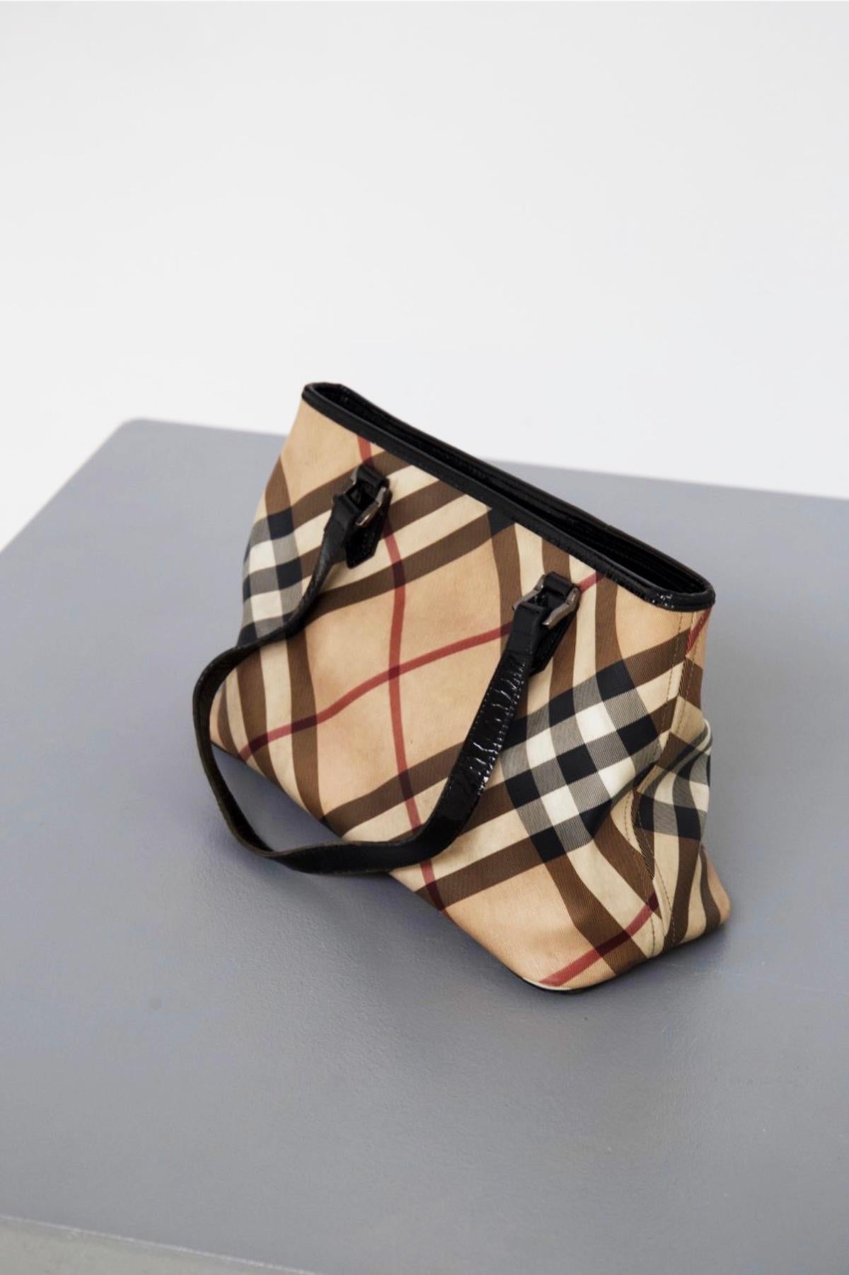 Burberry Vintage Leather Check Shoulder Bag at 1stDibs burberry