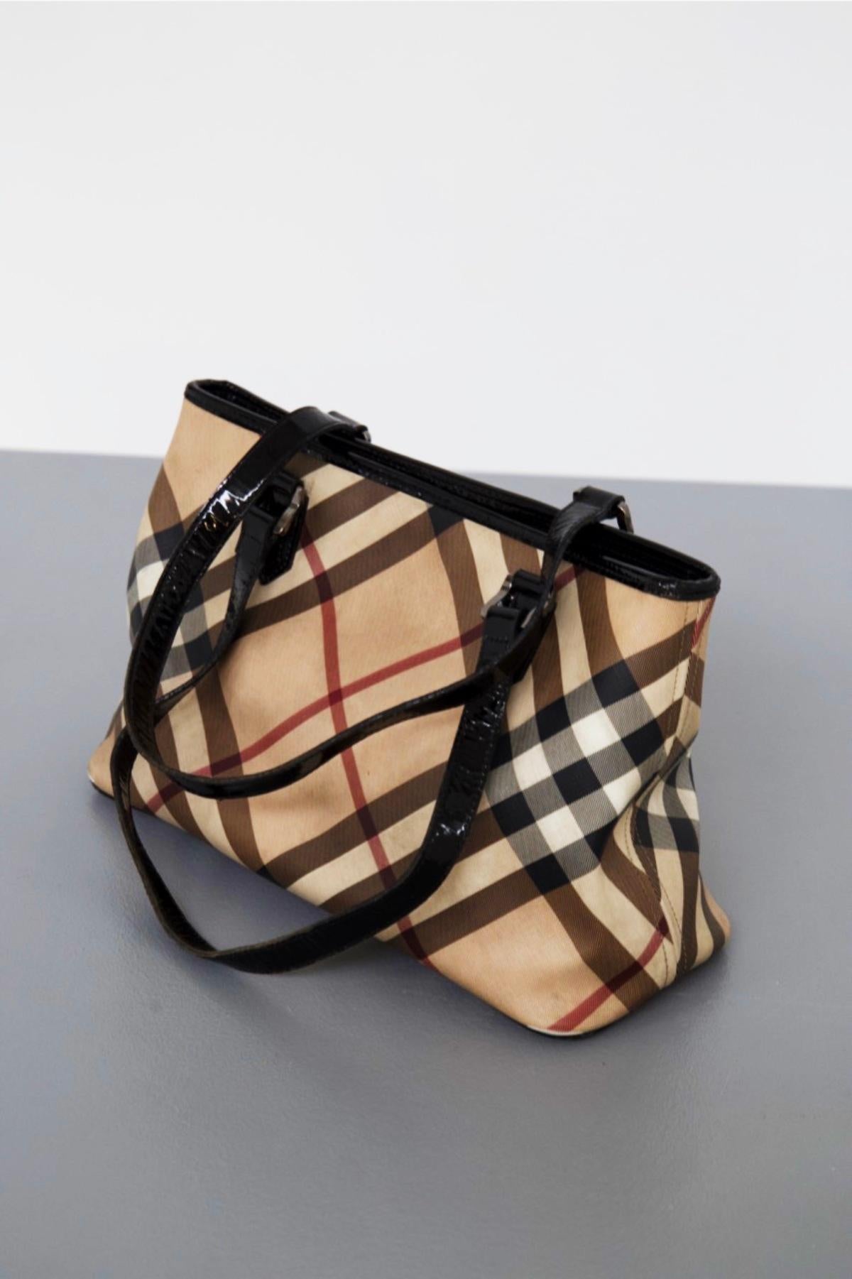 Burberry Vintage Leather Check Shoulder Bag at 1stDibs burberry