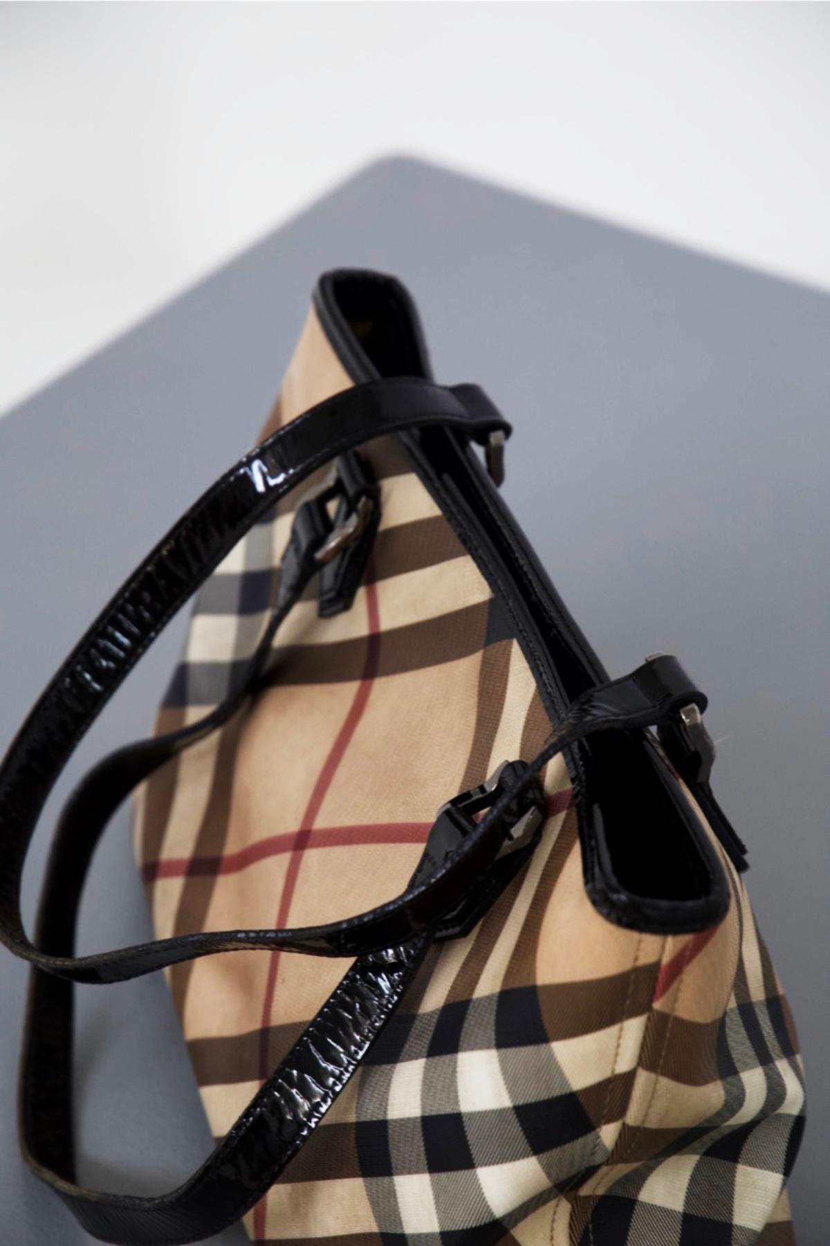 Burberry Vintage Leather Check Shoulder Bag at 1stDibs burberry