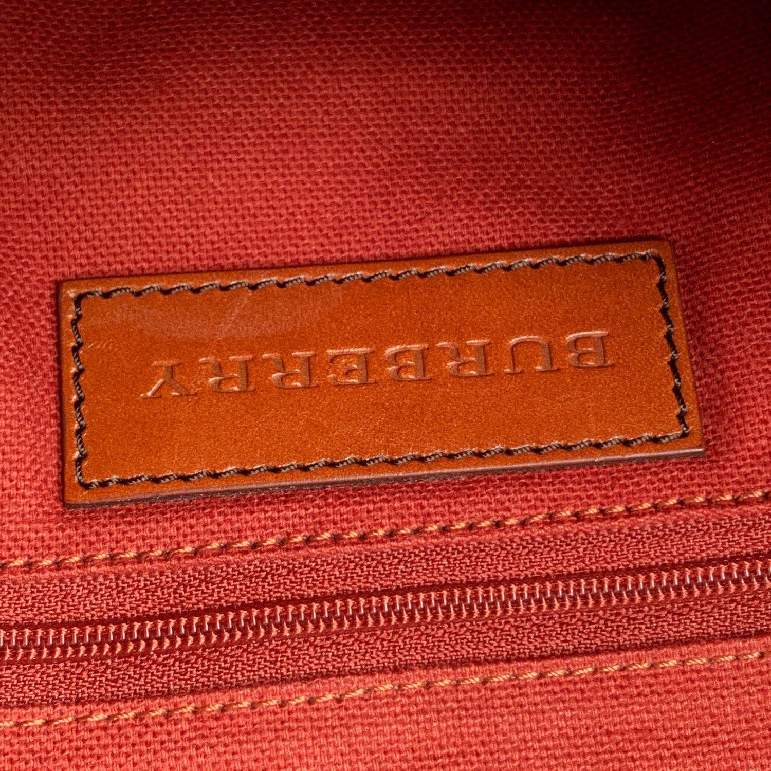 Burberry Vintage Rust Wildleder und Leder Brickfield Umhängetasche 4