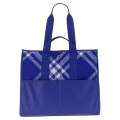 Burberry Virgin Wool Shoulder Bag — Blue