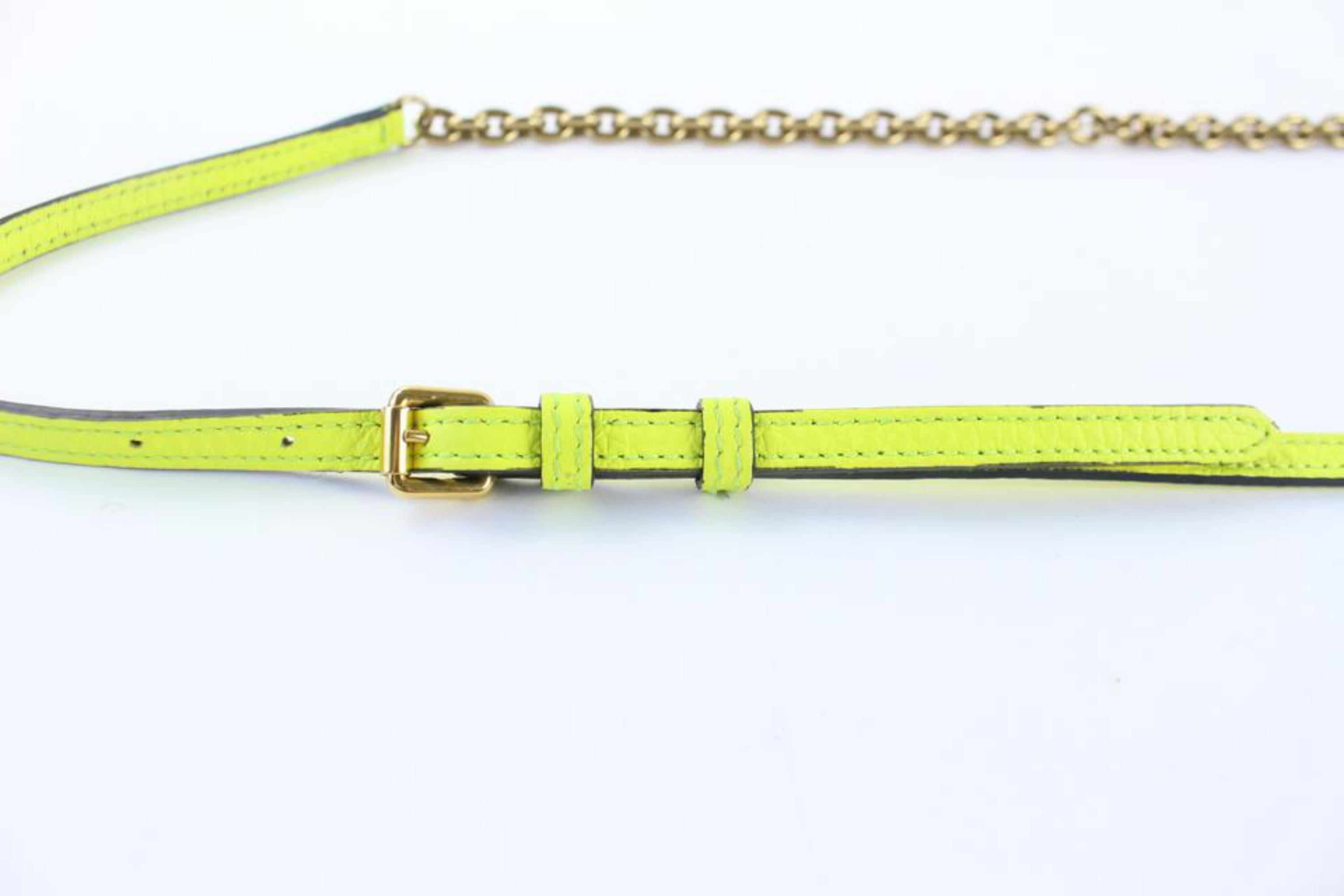Burberry Wallet on Chain Neon  1burz0817 Yellow Leather Cross Body Bag 4