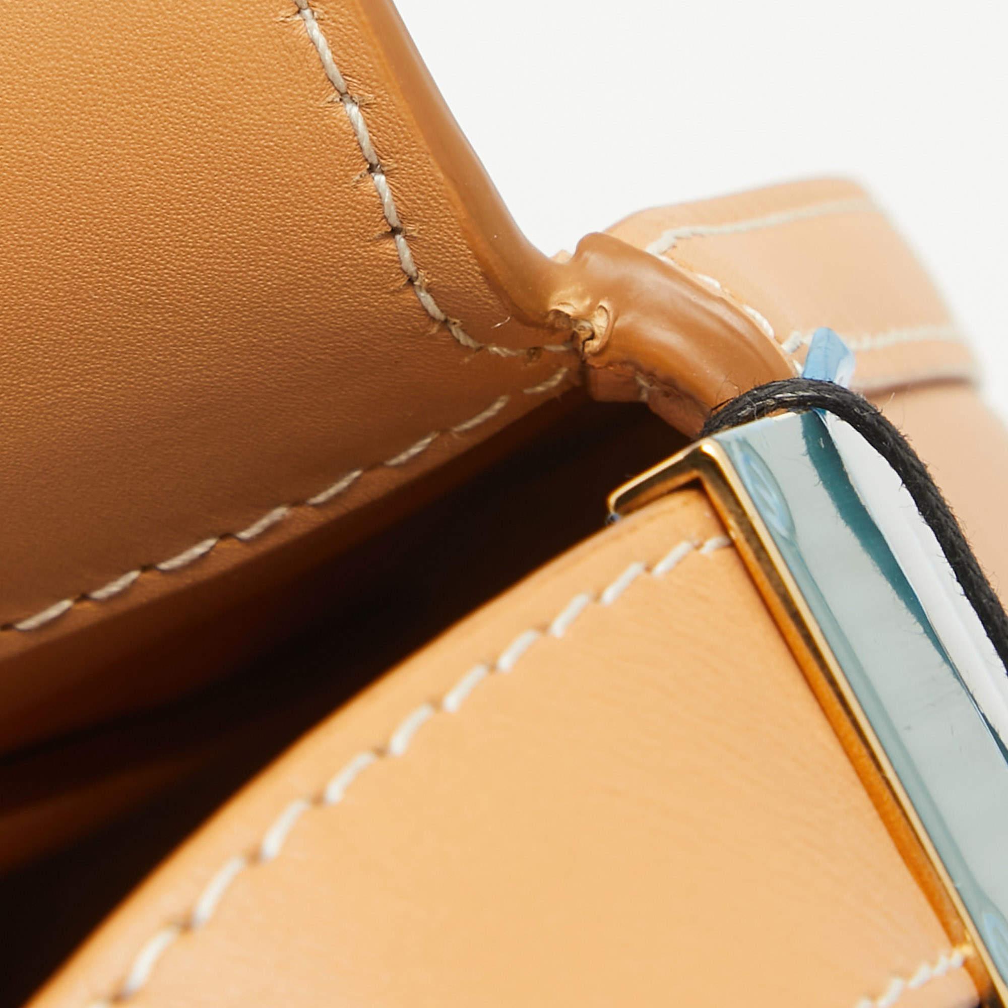 Burberry - Sac à bandoulière Olympia en cuir de sable chaud, taille moyenne en vente 2