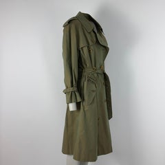 BURBERRY Waterloo Trench Coat M Cotton Kaki Circa 1990