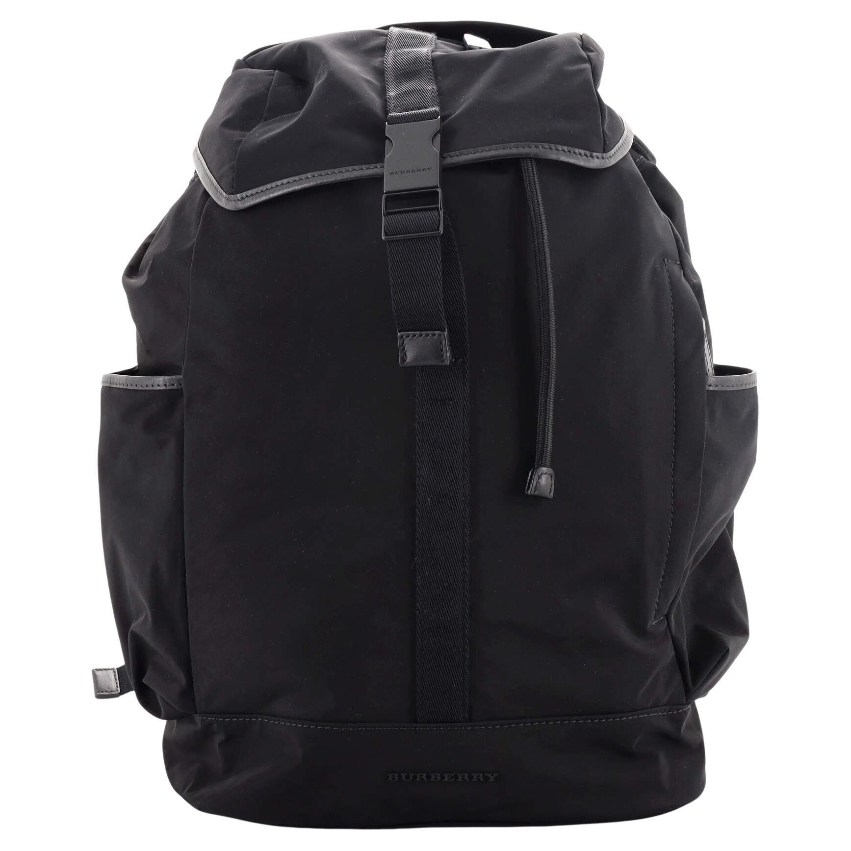 Burberry Rucksack Backpack Nylon With Leather Medium at 1stDibs