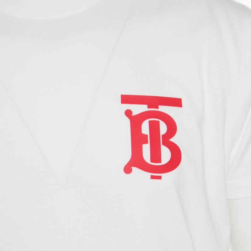 T-shirt Burberry White B série Monogram Logo Détail Édition Limitée  Neuf - En vente à Dubai, Al Qouz 2