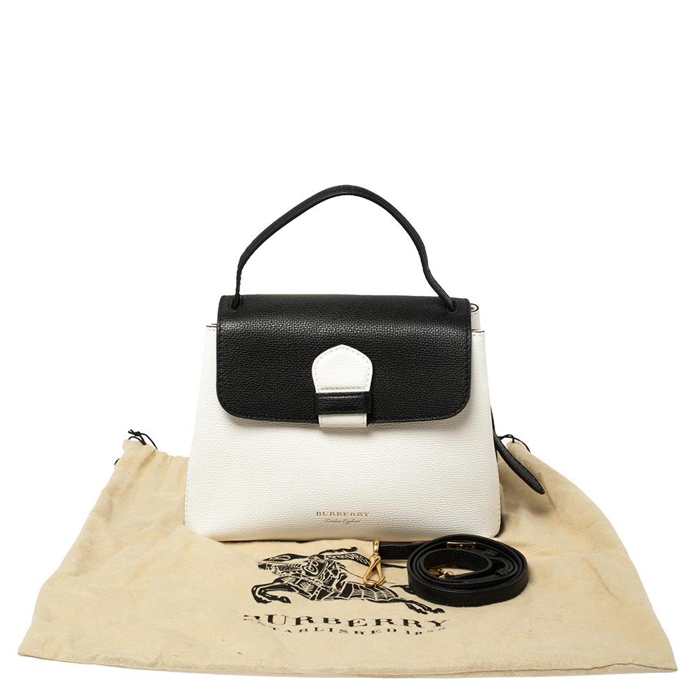 Burberry White/Black House Check Canvas Small Camberley Top Handle Bag 5