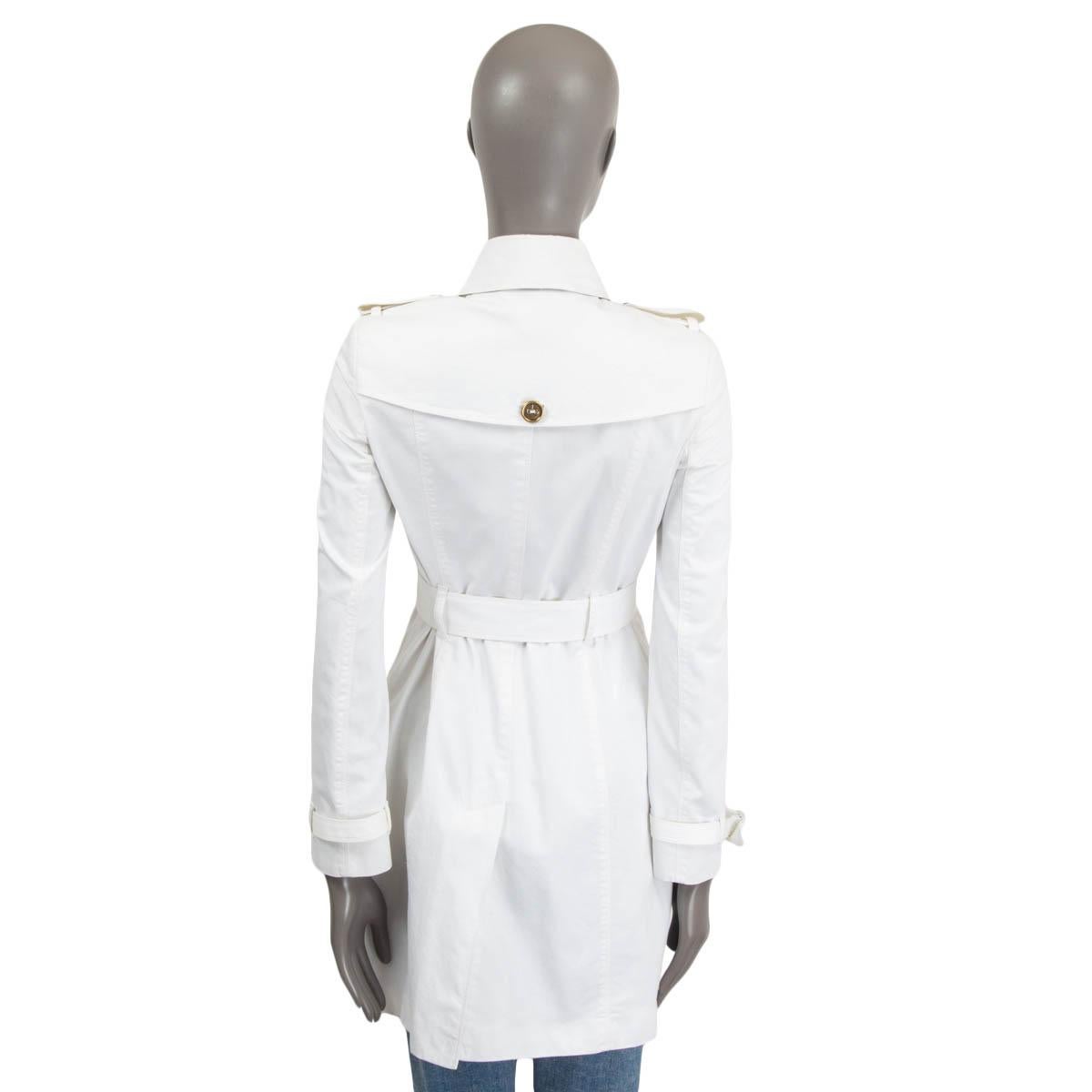 Manteau BURBERRY KENSINGTON TRENCH en coton blanc 8 S en vente 1