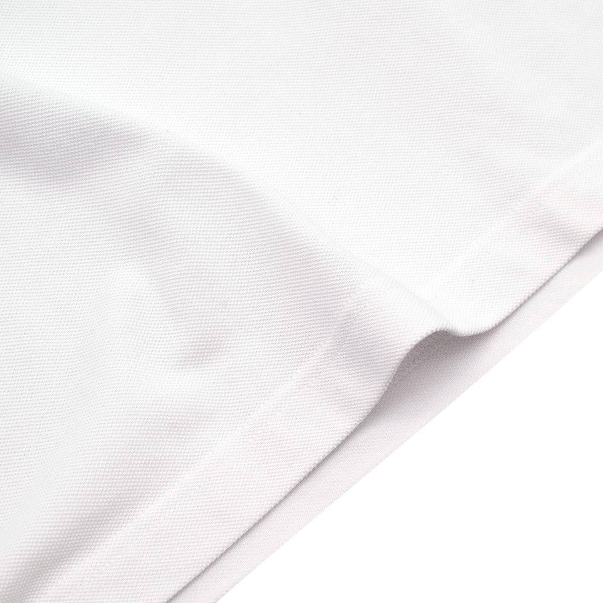 Burberry White Cotton Pique Polo Shirt with Dragon Applique - US M For Sale 2