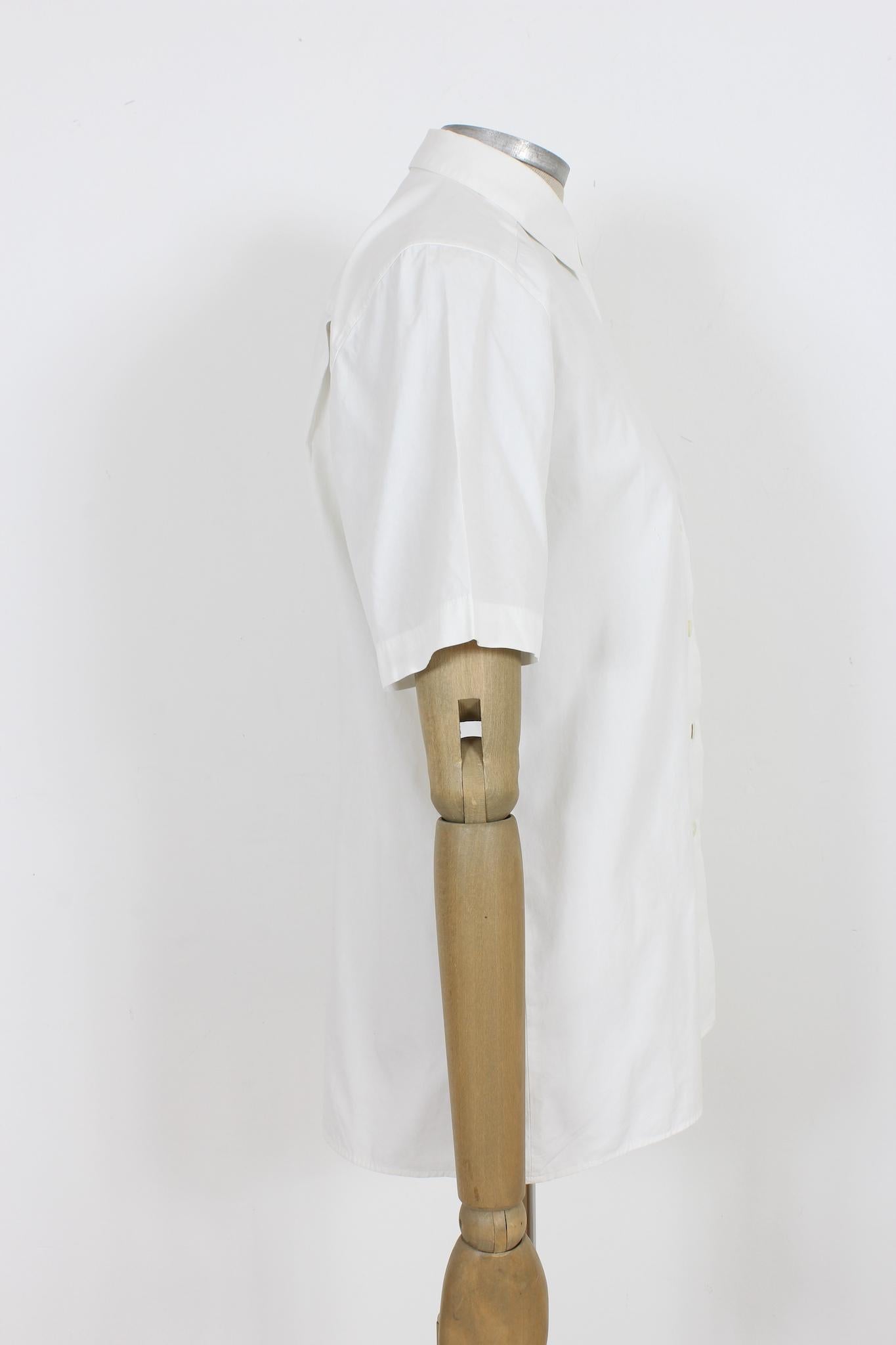 Burberry Weiß Baumwolle Vintage Shirt 90s im Zustand „Gut“ im Angebot in Brindisi, Bt