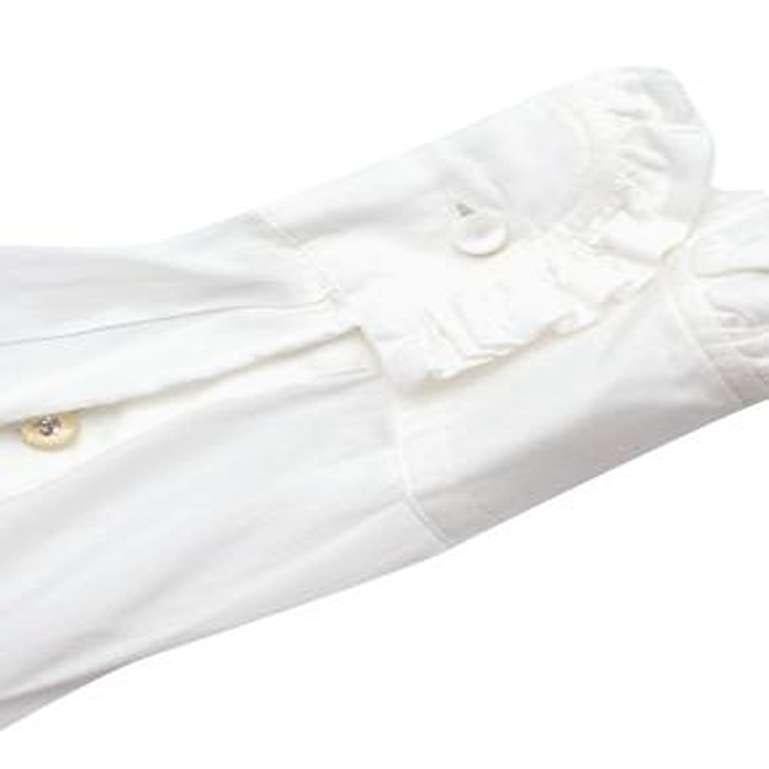 Women's Burberry White Cotton Voile Blouse For Sale