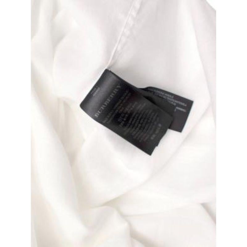 Burberry White Cotton Voile Blouse For Sale 3
