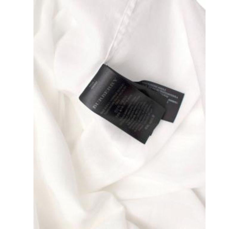 Burberry White Cotton Voile Blouse For Sale 3