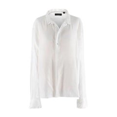 Burberry White Cotton Voile Blouse