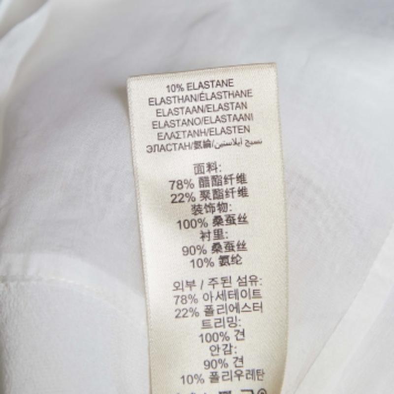 Donna Burberry - Top a maniche corte in crepe bianco M. in vendita