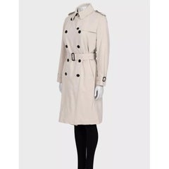 Burberry White Double-Breasted Trench Coat XL