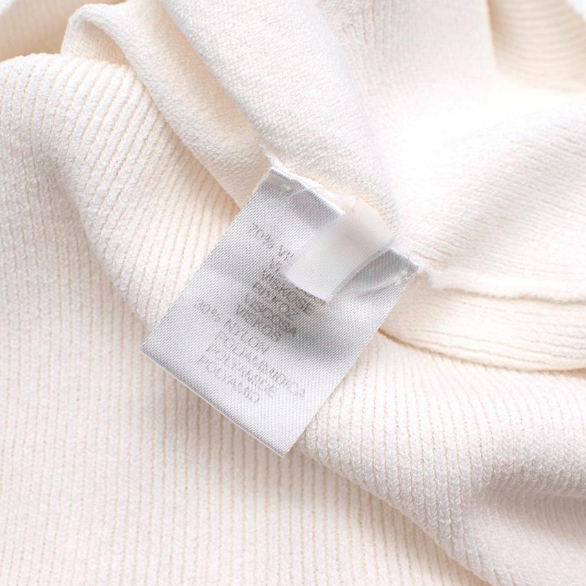 Burberry White Knit Tie Neck Sleeveless Top - Size S For Sale 2