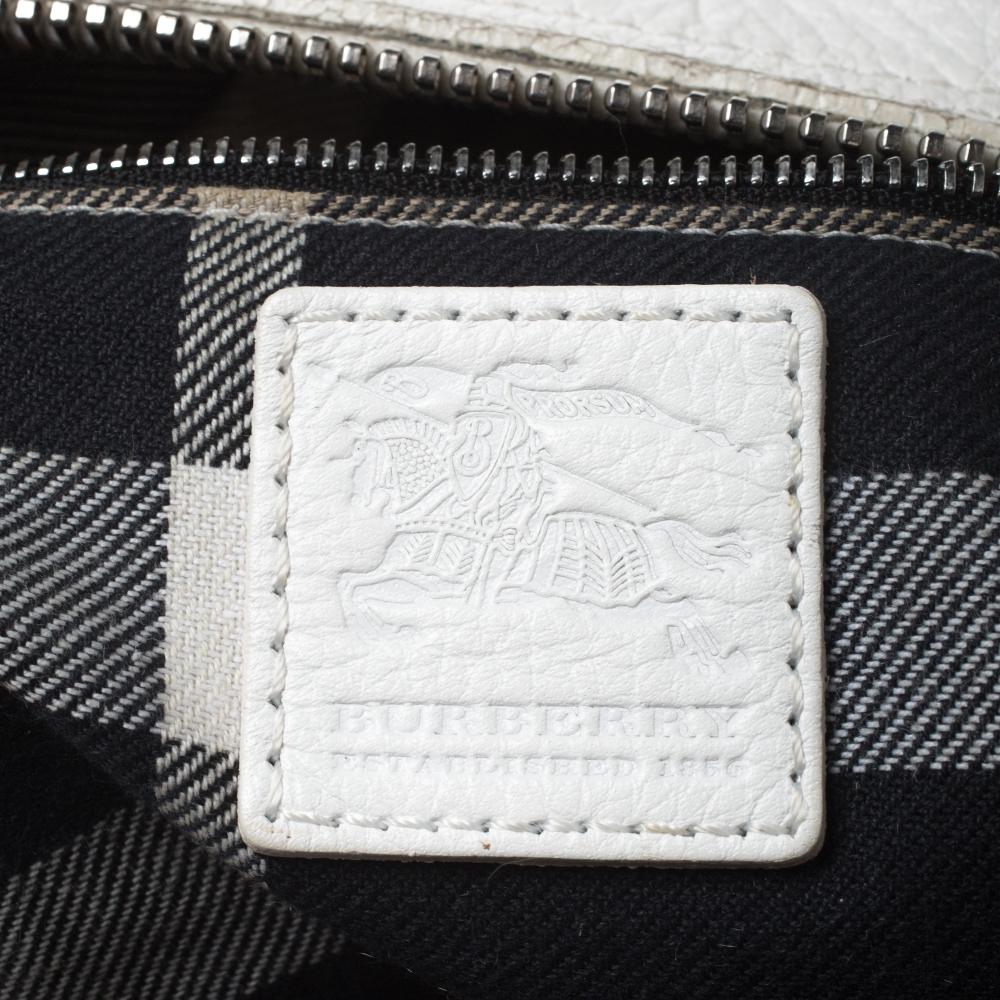 Ashbury Umhängetasche aus weißem Leder von Burberry 2