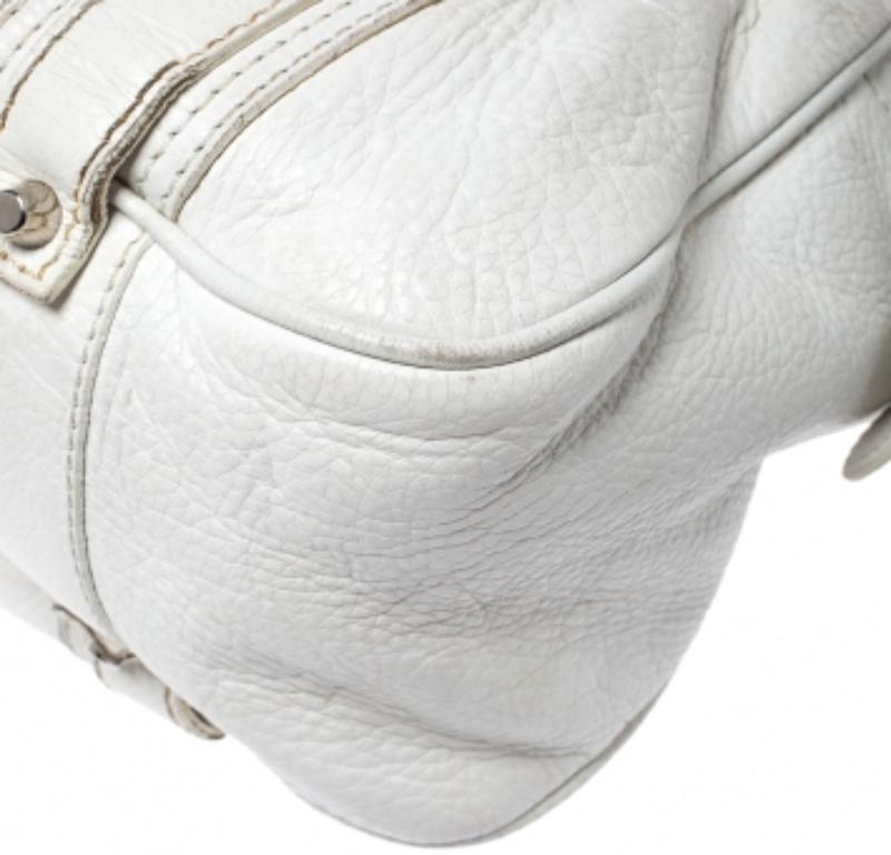 Burberry - Cartable Ashbury en cuir blanc en vente 3