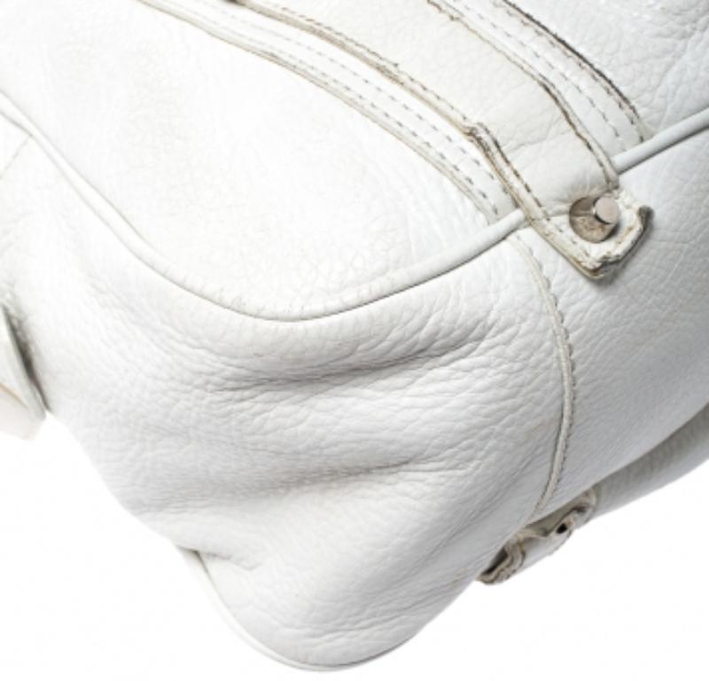 Burberry - Cartable Ashbury en cuir blanc en vente 4