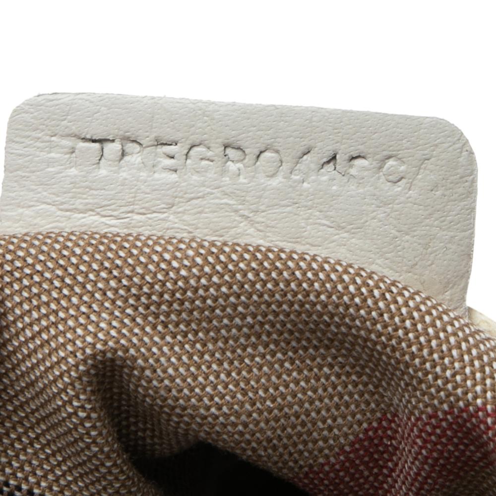Burberry Borsa a tracolla Crompton in pelle bianca 6