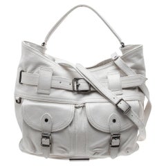 Burberry - Sac à bandoulière Crompton en cuir blanc