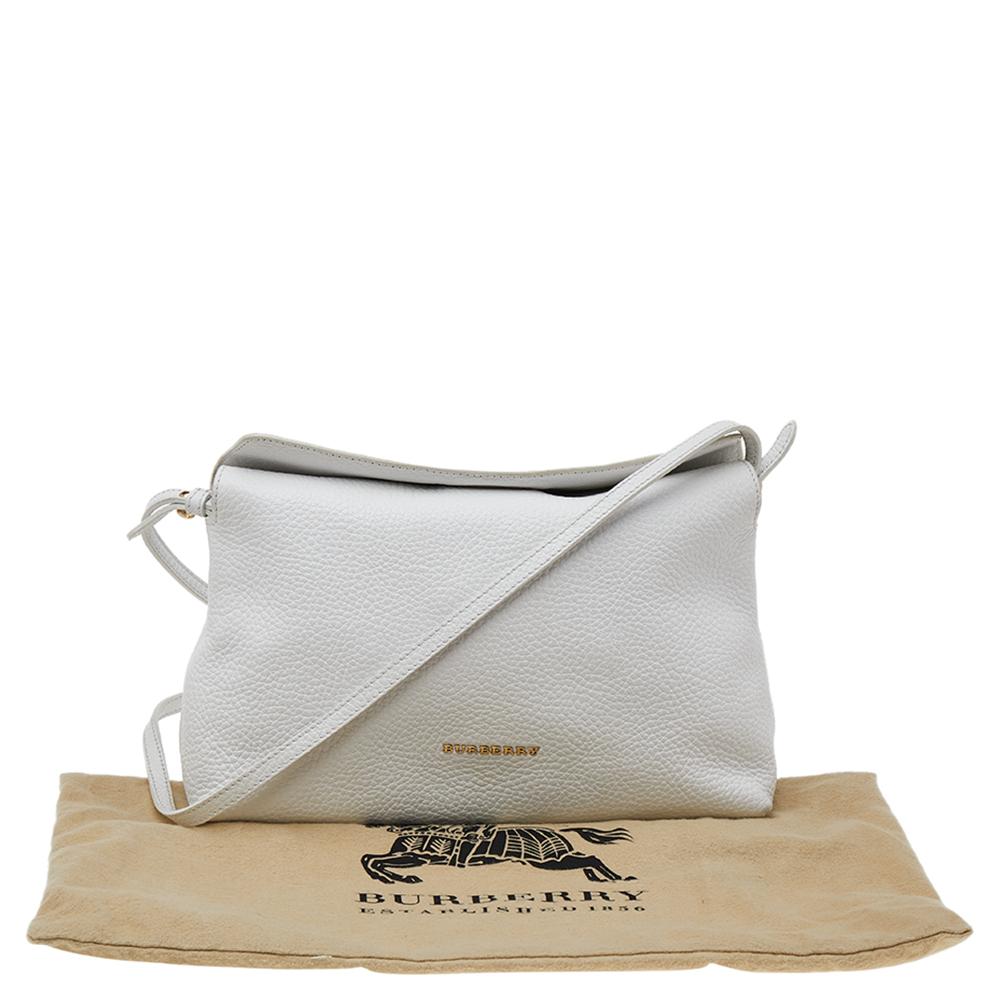 Burberry White Leather Shoulder Bag 3