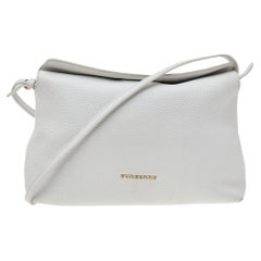 Burberry White Leather Shoulder Bag