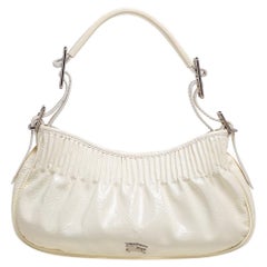 Burberry White Patent Leather Hobo