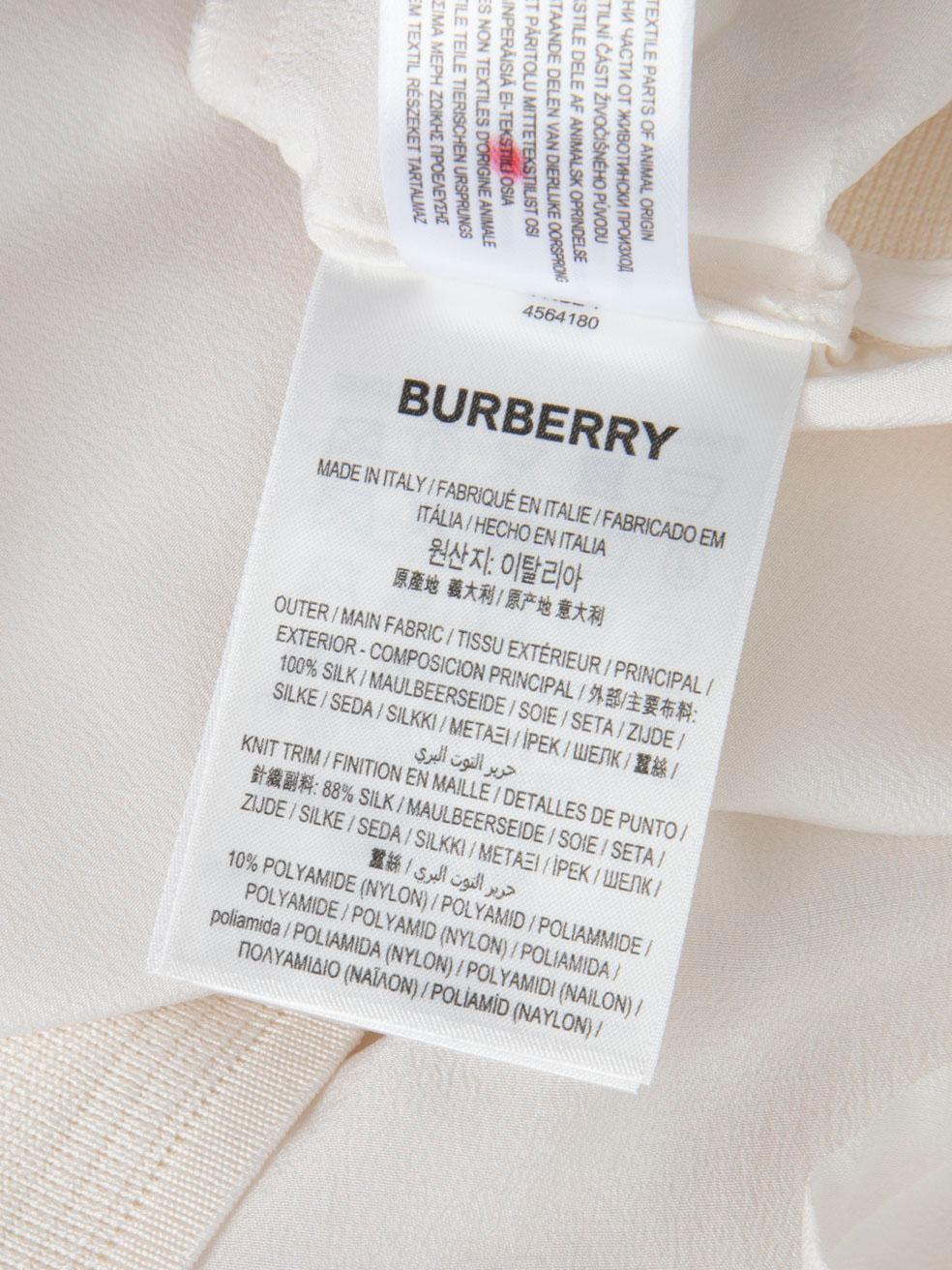 Burberry White Silk Cut Out Shirt Size XS 1