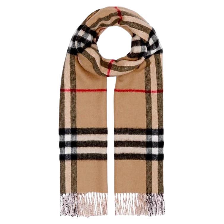 Burberry Wide Check Cashmere Scarf